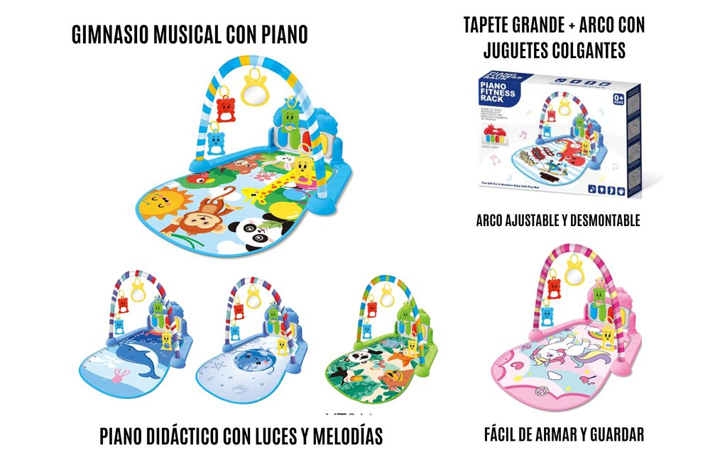 🎹 Gimnasio Musical para Bebé con Piano Pataditas y Arco de Actividades