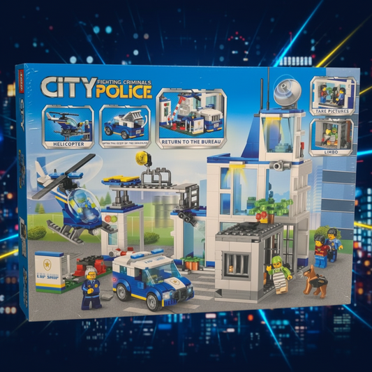 🚨 Set de Construcción Estación de Policía City (608 Piezas)