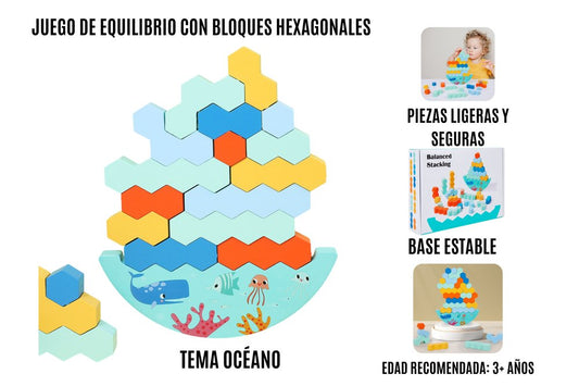Juego de Equilibrio y Apilamiento de Madera