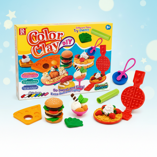 🍔 Set de Plastilina Comiditas Creative DIY (Waffles y Hamburguesas)
