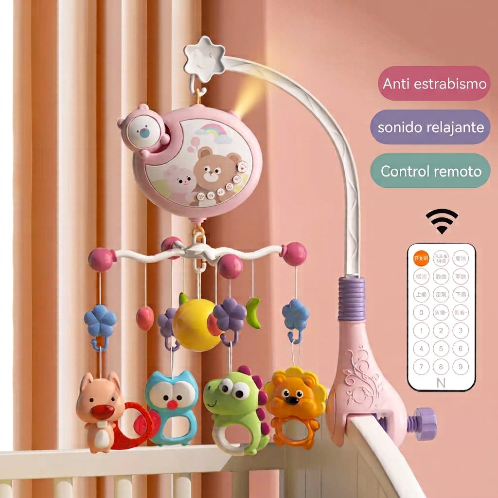 🌙 Móvil Musical para Cuna con Proyector y Control Remoto
