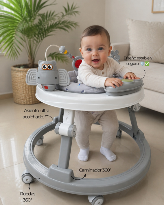 👶 Andador Multifuncional 360° con Panel Musical e Interactivo
